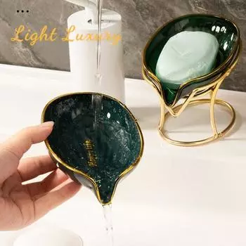 Мыльница для ванной комнаты с металлическим основанием Держатель для слива мыла без перфорации Кухонная раковина Ящик для хранения мыла Пластиковый контейнер для мыла Органайзер для ванной комнаты E