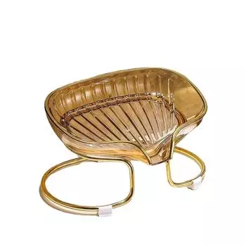 Мыльница для ванной комнаты, светильник, роскошный держатель для мыла для туалета и душа со сливом воды, чехол для хранения мыла, лоток, контейнер, гаджеты для ванной комнаты жёлтый