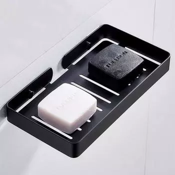 Мыльница для ванной, полка для душа, держатель для шампуня, угловая полка для ванной, черная полка из нержавеющей стали 304 для хранения вещей