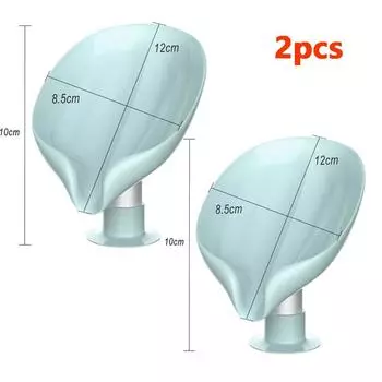 Мыльница для ванной в форме листа, мыльница на присоске, подставка для губки, переносная мыльная емкость, аксессуары для кухни и ванной комнаты