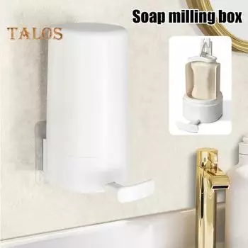 Мыльница из 3 предметов с отделением для осушителя и функцией измельчения, настенная мыльница, дренажная, без сверления, водонепроницаемая емкость для мыла, 3 уровня 3pcs