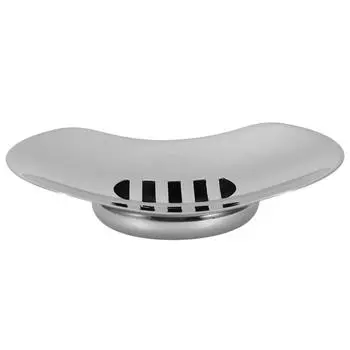 Мыльница из нержавеющей стали Портативная коробка Держатель Подставка Современный дизайн Контейнер для хранения Дренаж Не деформируется