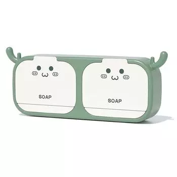 Мыльница, легко сливаемая, настенная, держатель для мыльницы, в форме милого оленьего рога, бесшовный, не требующий сверления, прочный органайзер для установки