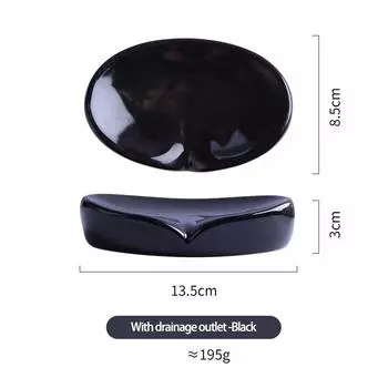 Мыльница Люкс Черный/белый Матовый Круглая Мыльница Дорожные Аксессуары Контейнер Держатель Коробка Тарелки Предметы Настенная Ванные Комнаты Продукты
