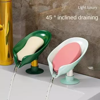 Мыльница Мыльница Ванная комната Безударная присоска Настенная сливная полка Гаджет для домашнего хранения зелёный