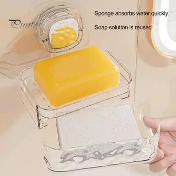 Мыльница на присоске со сливными отверстиями, прочная, несущая, простая в установке, настенная мыльница для душа, мыльница Single Layer чёрный/чистый