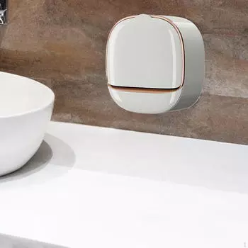 Мыльница, настенное крепление со сливом, контейнер без дрели, держатель для стойки темно-зеленого