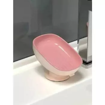 Мыльница с присоской для ванной комнаты без отверстия для дома, универсальный держатель для мыла, креативный дренажный пластиковый органайзер для хозяйственного мыла