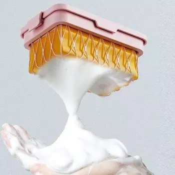 Мыльница с сетчатым держателем для мыла, двухслойная мыльница с эластичной сеткой для ванной комнаты, кухонный чехол для мыла для вспенивания