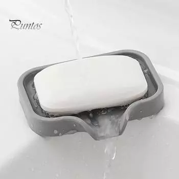 Мыльница, силиконовый поддон для раковины со сливным носиком, многоразовая, легко моющаяся, щетка для мытья столешницы, полка для хранения мыла, кухонный органайзер S