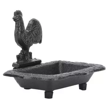 Мыльница в форме петуха в стиле ретро с полым дном, прочная, компактная, легкая, для декора ванной комнаты, держатель для мыла, подходит для душа, ручная работа
