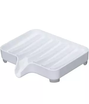 Мыльница Yamazaki Jitsugyo 3249 с водяным потоком, мыльница с туманом, белая