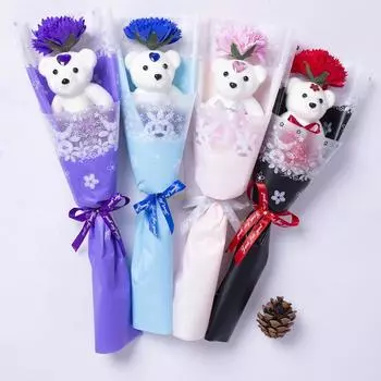 Мыльный цветок, имитация гвоздики, украшения на день рождения, свадьбу, искусственная роза, цветочное искусство, подарочные аксессуары