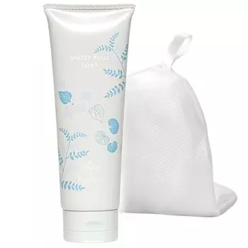 Мыло Ceramide Raw Soap Moist Plus Soap x Premium Lathering Net Удобная пена, которую хочется сбросить Luan Luan Fullerene CICA Очищающее мыло для лица для чувствительной кожи