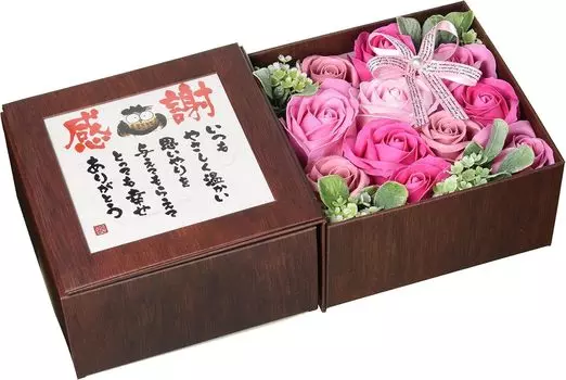 Мыло Цветок Добавка для ванны Ароматизатор для ванны Поэма Коробка Подарочный день 796036 Q-FLA Благодарность Коричневый/Розовый Материнский