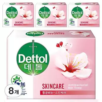 Мыло Dettol для ухода за кожей, 100 г, 8 шт.