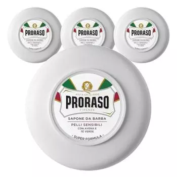 Мыло для бритья Proraso Sensitive Shaving Soap White, 4 шт., 150 мл