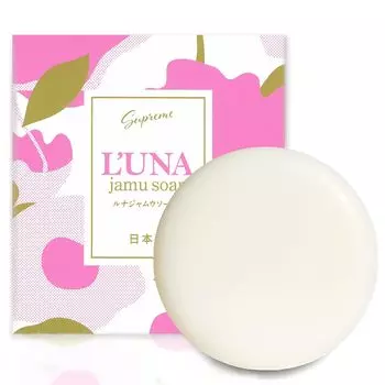Мыло для деликатной зоны VIO Женское натуральное мыло с молочнокислыми бактериями и ароматом османтуса Jamu, сделано в Японии, 60 г [мыло Luna] Без добавок