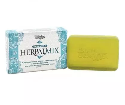 Мыло для лица и тела аюрведическое с глицерином и маслом дурвади HerbаlMix Aasha Herbals (Ааша Хербалс), 75г