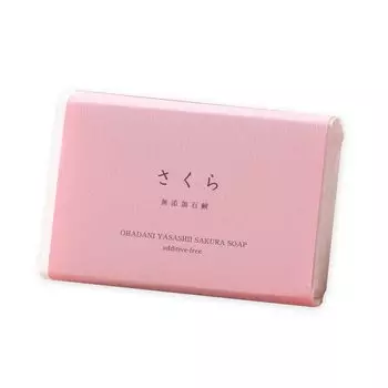 Мыло для очищения кожи лица Sakura Sensitive Dry Whole Nice Marubishi Soap [Без добавок Honpo] Мыло, Мыло, 90 г, Без добавок, Кожа, Кожа, Лицо, Тело, розовый