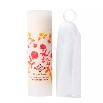 Мыло для очищения лица Raw Soap Stick с пенообразующей сеткой 2 месяца RuamRuam Мыло для очищения лица Raw Soap Чувствительная кожа Глина Черные точки Тусклость Сухая кожа