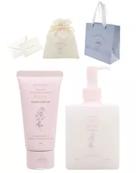 мыло для рук gelato pique 300 мл крем для рук 60 г с поздравительной открыткой [подарочный набор] (Роза)