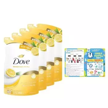 Мыло для тела Dove Грейпфрут и лемонграсс (Гель для тела) Запасной блок 330 г x 4 шт. с бонусом