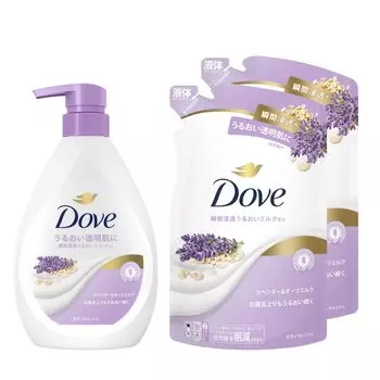 Мыло для тела Dove с лавандой и овсяным молочком, сменный блок для тела 470 г 330 г x 2 Успокаивающий аромат лавандового овсяного молочка & + + &