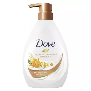 Мыло для тела Dove с рисовым ферментом и османтусом 480 г и (Гель для тела) золотой