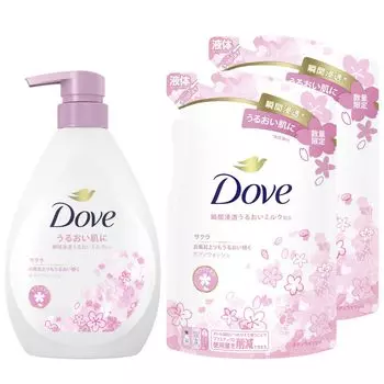 Мыло для тела Dove Sakura, сменный блок 470 г, 330 г x 2 шт. (Гель для тела) + +