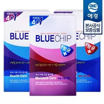 Мыло для умывания лица Aekyung Blue Chip 100 г 5 шт x 3 (всего 15), Увлажняющее мыло 100 г 5 шт. x 3