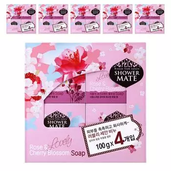 Мыло для умывания лица Shower Mate Lovely Rose & Cherry Blossom, 100 г, 24 шт.
