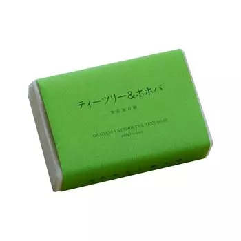 Мыло для умывания лица Tea Tree Jojoba Sensitive Dry Whole Nice Marubishi Soap [Honpo без добавок] Мыло, и мыло, 90 г, без добавок, для кожи, для кожи, для лица, для тела, белый