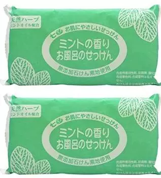 Мыло для ванны Seven Color Soap с ароматом мяты 100 г x 3 шт. x 2 набора (Мыло без добавок)