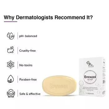 Мыло Fixderma Kojic Acid, мыло Epifager | Мыло для осветления и отбеливания кожи, не высушивающее и некомедогенное - 75 г (Пакет из 1)