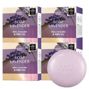 Мыло Happy Bath Essence с ароматом лаванды, 90 г, 4 шт.