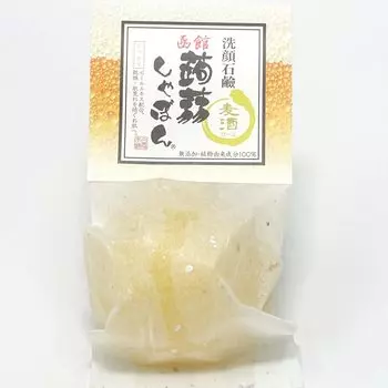 Мыло Konnyaku Мыло Hakodate Konnyaku Пивное мыло Мыло для очищения лица Содержит керамиды Для людей с сухой и чувствительной кожей (80г)