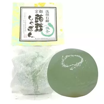 Мыло Konnyaku Мыло Kyoto Konnyaku Мыло Matcha Мыло для очищения кожи лица Содержит керамиды Для людей с сухой и чувствительной кожей (80г)