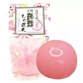 Мыло Konnyaku Мыло Kyoto Konnyaku Мыло Yaezakura Мыло для лица Содержит керамиды Для людей с сухой и чувствительной кожей (80г)
