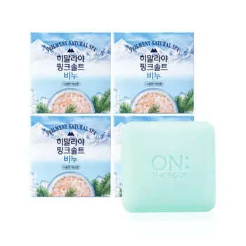 Мыло On the Body Veilment Natural Spa Himalaya Pinksalt Cool Herb 90 г * 4 шт./8 шт. 4Pcs