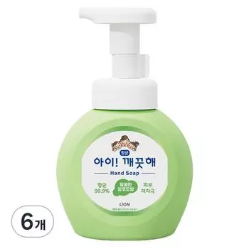 Мыло-пена для рук Kids Clean антибактериальное с ароматом зеленого винограда, 250 мл, 6 шт.