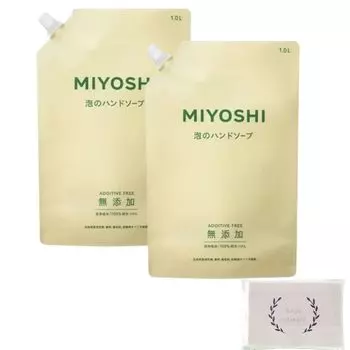 мыло-пена для рук, сменный блок 1 л, набор из 2 шт. Оригинальные бумажные полотенца из 4 шт. Без добавок (8 листов)