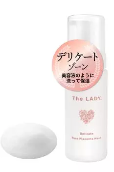 Мыло-пена The Delicate Zone Soap увлажняющее розовое плацентарное мыло для умывания затемняющее запах 150 г LADY.