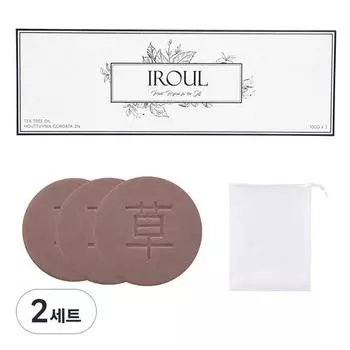 Мыло Roll Roll Houttuynia cordata 3P + мыльная сеточка, 100г, 2 набора