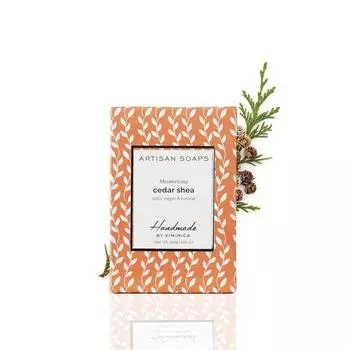 Мыло ручной работы «Кедровое ши» от Kimirica | 100% веганское, без парабенов, натуральное, холодный процесс для успокоения и расслабления | 100 г