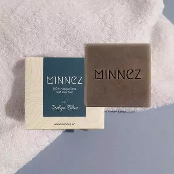 Мыло ручной работы Minez Indigo Blue Green Leaf 115г, 1 шт.