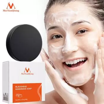 Мыло ручной работы с активированным бамбуковым углем Удаление клещей Удаление черных точек Отбеливание Удаление масла Глубоко очищающее мыло Уход за лицом и телом