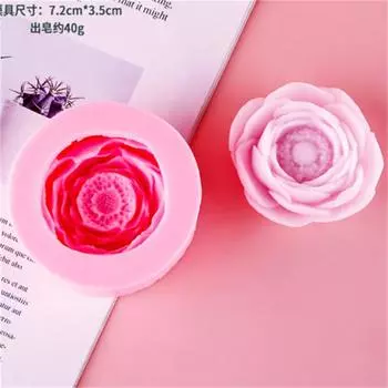 Мыло ручной работы с цветком пиона, силиконовая форма для изготовления свечей, помадка, декор для торта onesize