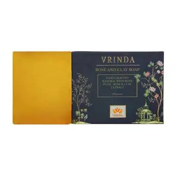Мыло ручной работы с Розой и экстрактом Глины (100 г), Rose & Clay Soap, Vrindaam 13.4375