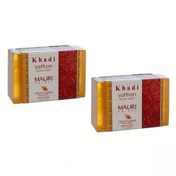 Мыло ручной работы с Шафраном (125 г), Saffron Body Wash, Khadi Mauri